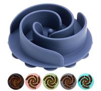Slow Feeder Dog Bowls Insert, Bestalk Soft Silicone Slow Eating Feeder Insert with Suction Cups for Small, Medium and Large Dogs, Fit into Basic and Elevated Dog Bowls, Dark Blue