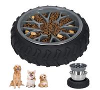 Slow Feeder Dog Bowls Large Breed - 3-in-1 Fun Slow Feeder Bowl Non-Slip Silcone Suction Design,Anti-Choking Slow Eating Be Healthier