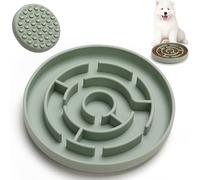Slow Feeder Dog Bowls Silicone Maze Food Suction Bowl Feeders Pet Puzzle Lick Mat to Slow Down Eating for Small Breed Size Dogs