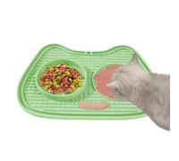 Slow Feeder for Cats | Anti Choking Licking Plate Dispenser | Slow Feeding Snack Dispenser with Mat, for Yogurt Strips Boxes Wet and Dry Food