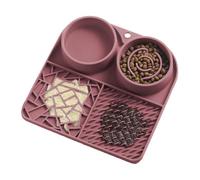 Slow Feeding Mat for Dogs Silicone - Slow Food Mat for Pets Silicone 2 in 1 Bowl Failure Design Needs Lick Slow Feeding Mat