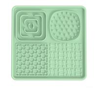 Slow Feeding Pet Mat with Non Slip Suction Cup, for Treats, Made of Easy to Clean Silicone for Dogs and Cats (Green)