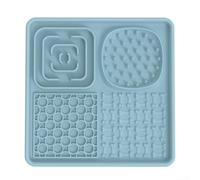 Slow Feeding Pet Placemat with Anti Slip Suction Cup, Perfect for Snacks and Treats, Made of Safe Silicone, Easy to Maintain (Blue)