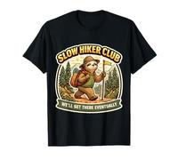 Slow Hiker Club We'll Get There Eventually Hiking Hike Sloth T-Shirt