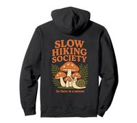 Slow Hikers Society Be There in A Minute Snail Hiking Funny Pullover Hoodie