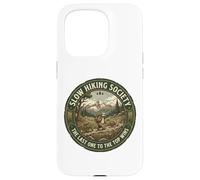 Slow Hiking Society The Last One to The Top Wins Funny Dloth Case for iPhone 15 Pro