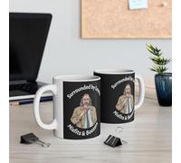 Slow Horses TV Series Theme, Jackson Lamb Design, Round Shape, Lead Free Ceramic Coffee Mug, White, 11oz, Microwave Safe, Modern Style,