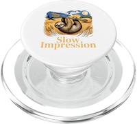 Slow. Impression Sloth Wheat Field Relaxed Calm Peaceful PopSockets PopGrip for MagSafe