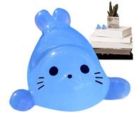 SLOW In The Dark Seal Figure - Cute Miniature Resin Animal Ornament | Small Exquisite Stamp Model For Decoration, Easter Basket Filling, F