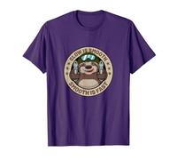 Slow is Smooth is Fast Funny Sloth Firearm Shooting Shirt T-Shirt, Men, Purple, X-Large