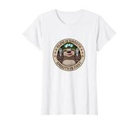 Slow is Smooth is Fast Funny Sloth Firearm Shooting Shirt T-Shirt, Women, White, X-Small