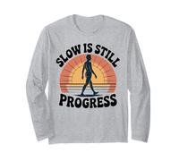 Slow is Still Progress Snail Yoga Mindfulness Design Long Sleeve T-Shirt