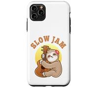 Slow Jam Funny Cute Girl Sloth Ukulele Uke Guitar Player Case for iPhone 11 Pro Max