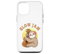 Slow Jam Funny Cute Girl Sloth Ukulele Uke Guitar Player Case for iPhone 12/12 Pro