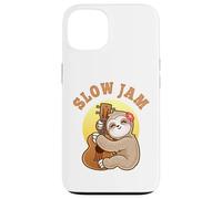 Slow Jam Funny Cute Girl Sloth Ukulele Uke Guitar Player Case for iPhone 13
