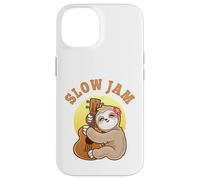 Slow Jam Funny Cute Girl Sloth Ukulele Uke Guitar Player Case for iPhone 14