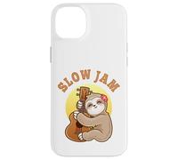 Slow Jam Funny Cute Girl Sloth Ukulele Uke Guitar Player Case for iPhone 14 Plus