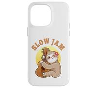 Slow Jam Funny Cute Girl Sloth Ukulele Uke Guitar Player Case for iPhone 14 Pro Max