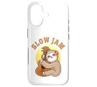 Slow Jam Funny Cute Girl Sloth Ukulele Uke Guitar Player Case for iPhone 17