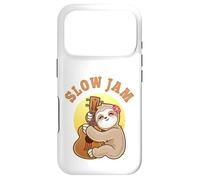 Slow Jam Funny Cute Girl Sloth Ukulele Uke Guitar Player Case for iPhone 17 Pro