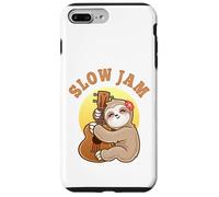 Slow Jam Funny Cute Girl Sloth Ukulele Uke Guitar Player Case for iPhone 7 Plus/8 Plus