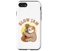Slow Jam Funny Cute Girl Sloth Ukulele Uke Guitar Player Case for iPhone SE (2020) / 7/8