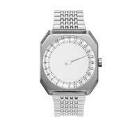 Slow Jo 01 - All Silver Steel Dial Unisex Quartz Watch with Silver Dial Analogue Display and Silver Stainless Steel Bracelet