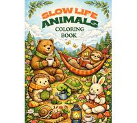 Slow Life Animals: Coloring Book