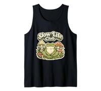 Slow Life Club Frog Vintage Cottagecore Frog Relaxing Tank Top