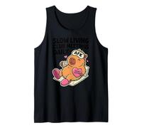 Slow Living Club Meetings Daily Lazy Capybara Tea Cozy Tank Top