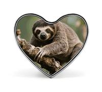 Slow Loris Lapel Pin Heart Metal Brooch Pin with Secure Pinback Fashion Button Badge for Clothing, Hats, Bags Decoration