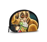 Slow Loris Traditional African Coin Purse Wallets Change Pouch Funky Key Holder Zipper Small Cosmetic Makeup Bags