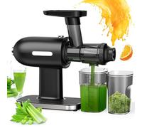 Slow Masticating Juicer Machine, 150W Electric Cold Press Juicer with Stainless Steel Filter for Whole Fruits and Vegetables, Ideal for Carrots and Lemons