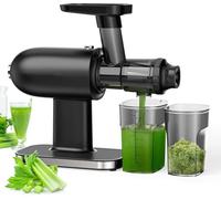 Slow Masticating Juicer Machine with Cold Press Technology, Anti-Clog Design, Quiet Motor & Easy Cleaning Brush, Maximum Nutrient Extraction for Fresh Whole Fruits and Vegetables