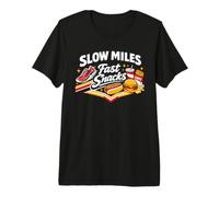 Slow Miles Fast Snacks Run Club Premium T-Shirt
