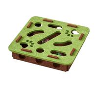Slow Milling - Treat Puzzle Eater | Mental Stimulation Treat Dispenser | Cat Convenient Cat Sensory Ferming Bell Food Dish For Boredom Release Training Crate Outdoor Hunting Ind