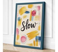 Slow Mindfulness Canvas Wall Art Print 18x12 Inch