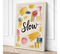 Slow Mindfulness Canvas Wall Art Print 36x24 Inch