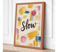 Slow Mindfulness Canvas Wall Art Print 36x24 Inch