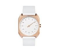 SLOW Mo 15 - White Leather, Rose Gold Case, White Dial