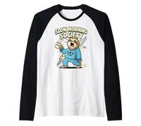 Slow Morning Society Coffee S.m.s Sloth Ultra Slow-Motion Raglan Baseball Tee