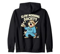 Slow Morning Society Coffee S.m.s Sloth Ultra Slow-Motion Zip Hoodie