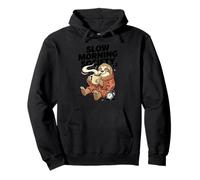 Slow Morning Society Sleepy Sloth Coffee Humor Pullover Hoodie