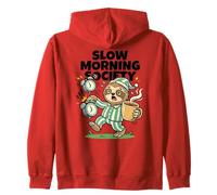 Slow Morning Society Sloth Coffee Person Joke Zip Hoodie