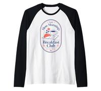 Slow Mornings Breakfast Club Brunch Coffee Croissant Raglan Baseball Tee