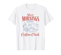 Slow Mornings Coffee Club Retro Style T-Shirt