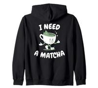 Slow Mornings I Need a Matcha Club Zip Hoodie