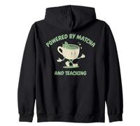 Slow Mornings Powered By Matcha And Teaching Zip Hoodie