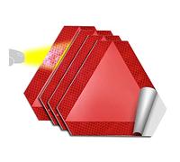Slow Moving Vehicle Sign, 4Pack 7"x8"Slow Moving Vehicle Triangle Small, Engineering Grade Reflective Sticker