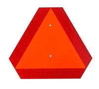 Slow Moving Vehicle Sign Plastic Safety Triangle Road Sign with Reflective,14"x16" Up to 7 Years Outdoor for Golf Cart Tractor UTV